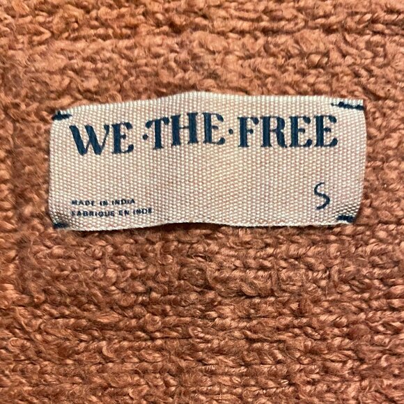 We The Free People Boucle Cotton Thick Dolman Sleeve Oversized Sweater - Picture 8 of 8